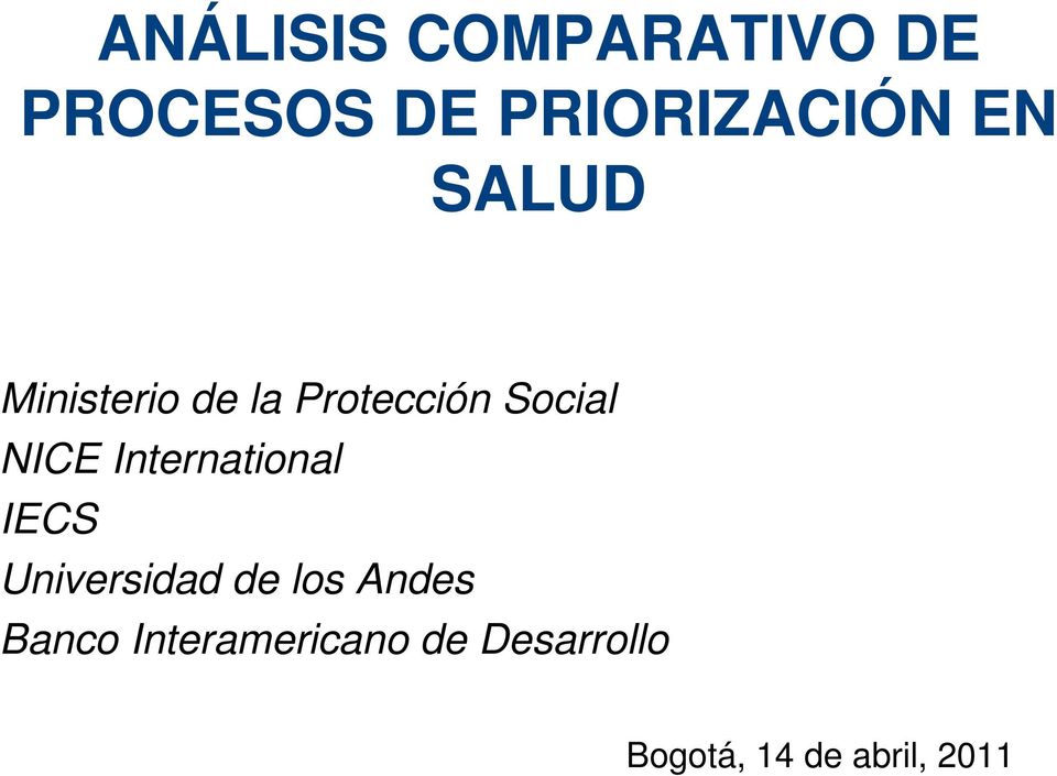 International IECS Universidad de los Andes Banco