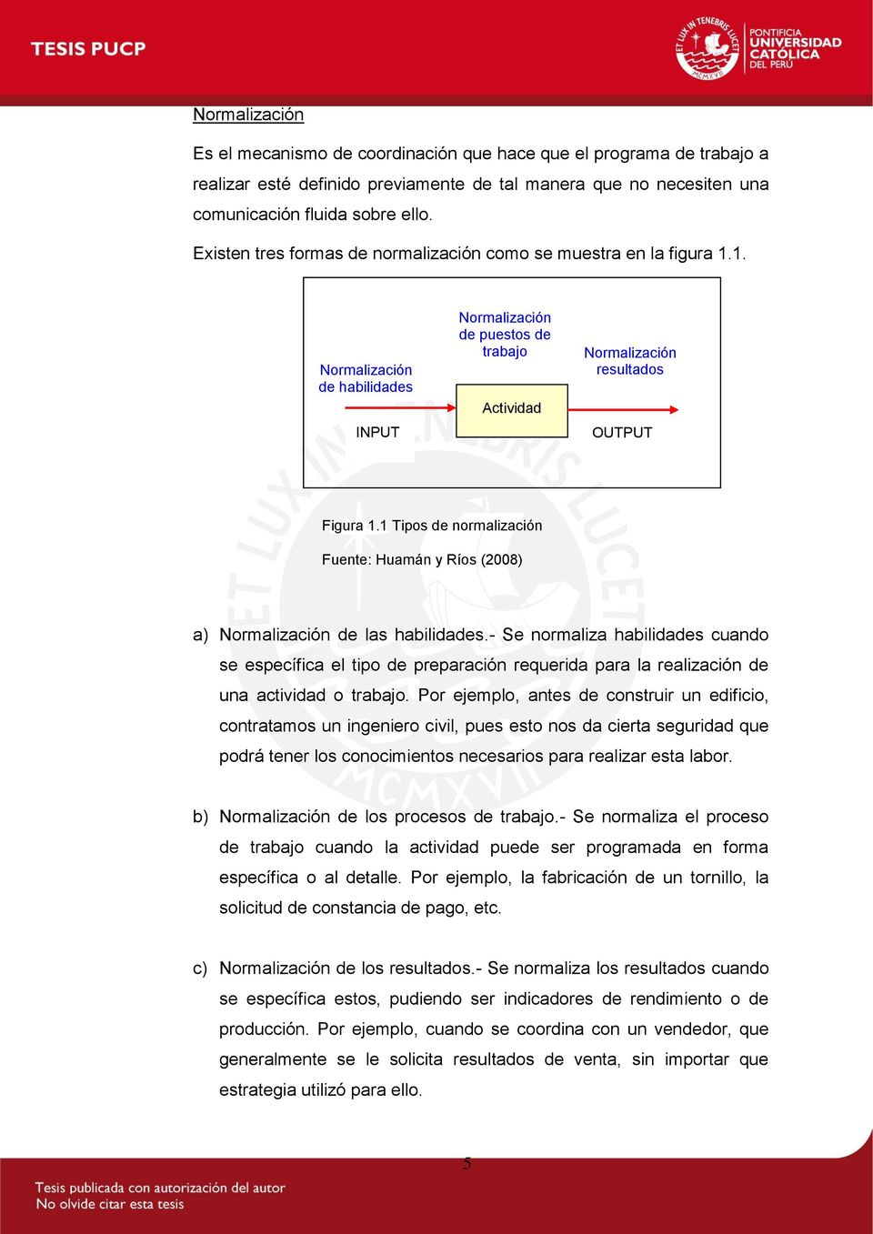 1 Tipos de normalización Fuente: Huamán y Ríos (2008) a) Normalización de las habilidades.