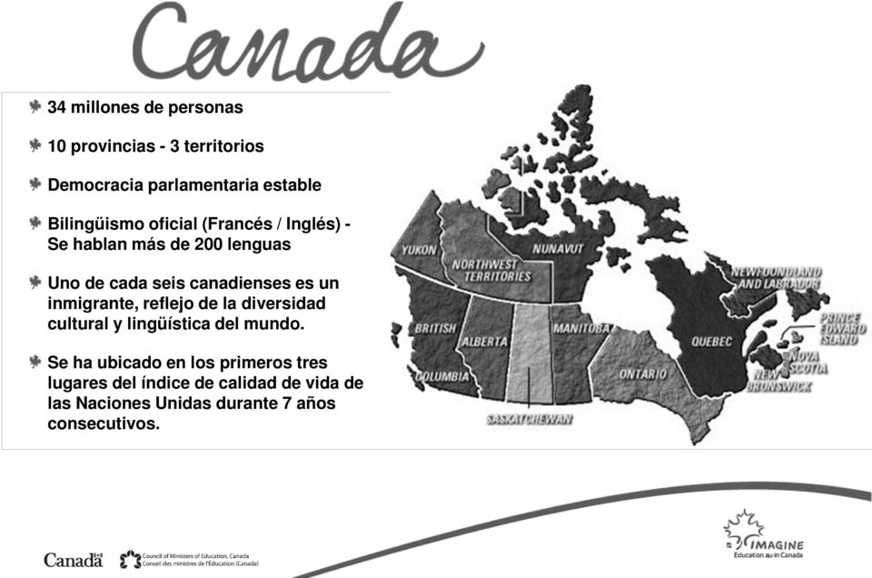 canadienses es un inmigrante, reflejo de la diversidad cultural y lingüística del mundo.