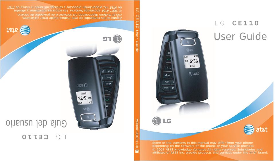 LG CE 110 User Guide MMBB0198403(1.