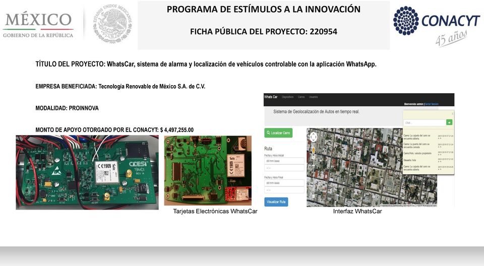 EMPRESA BENEFICIADA: Tecnología Renovable de México S.A. de C.V.