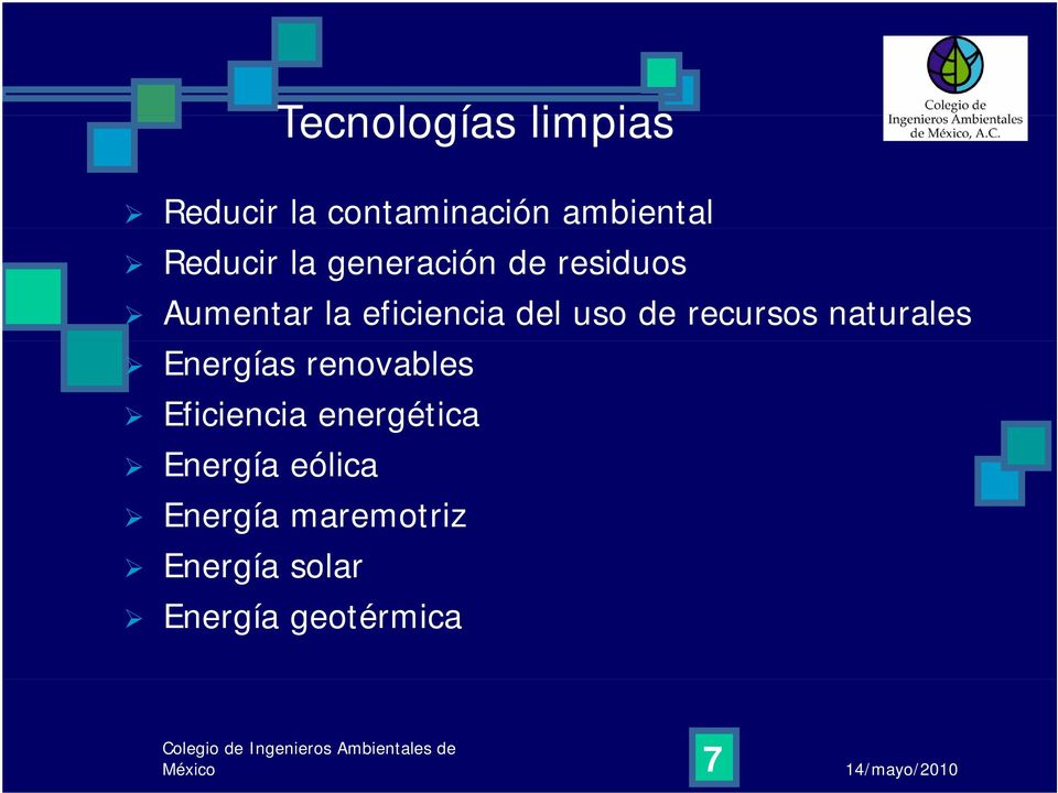 recursos naturales Energías renovables Eficiencia energética