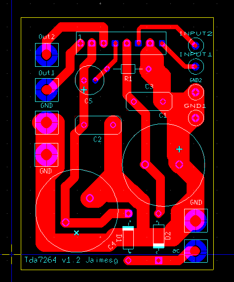 Figura 77. Rectificación y filtrado. El PCB se diseña utilizando la herramienta Ultiboard. Figura 78. PCB en Ultiboard.