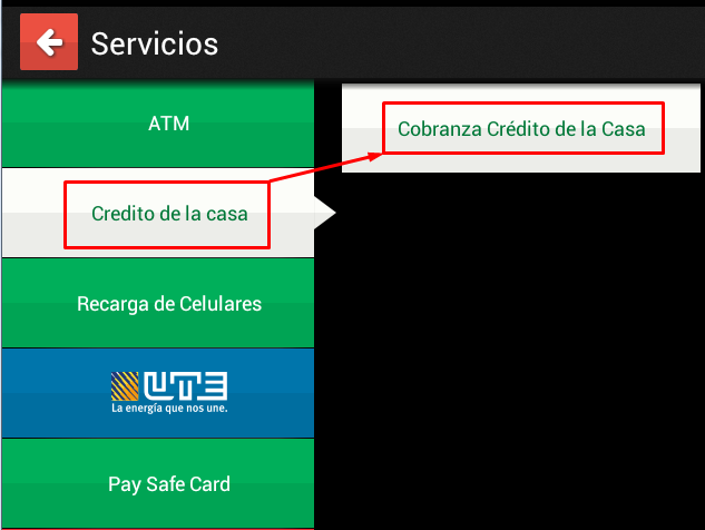 Cobranza Crédito de la casa Esta nueva funcionalidad permitirá a través del Ipos Android verificar saldo disponible y realizar cobranzas de los clientes de Crédito de la Casa.