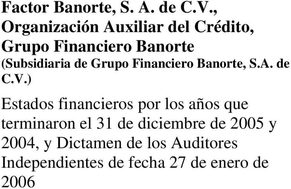 de Grupo Financiero Banorte, S.A. de C.V.