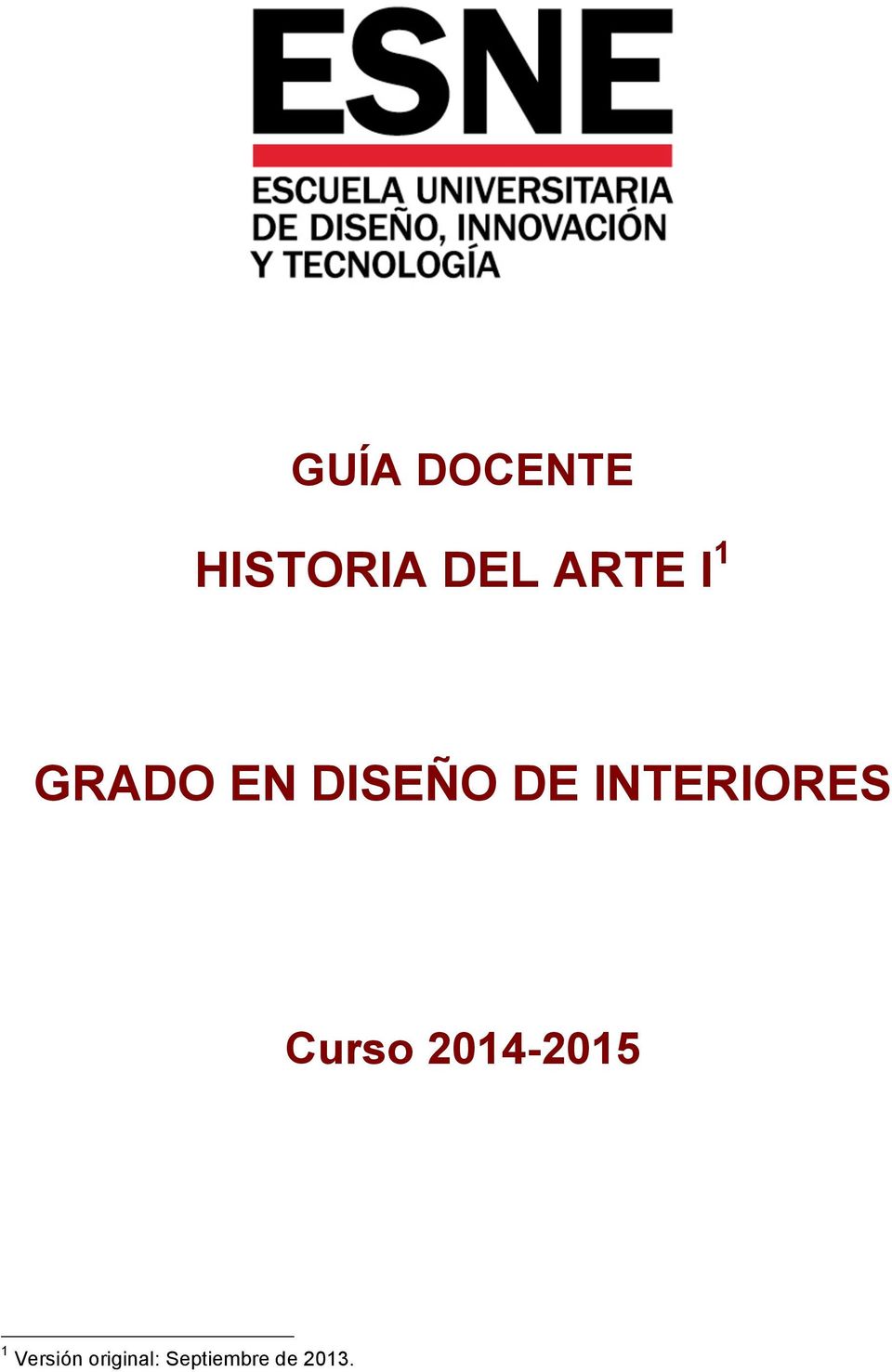 INTERIORES Curso 2014-2015 1