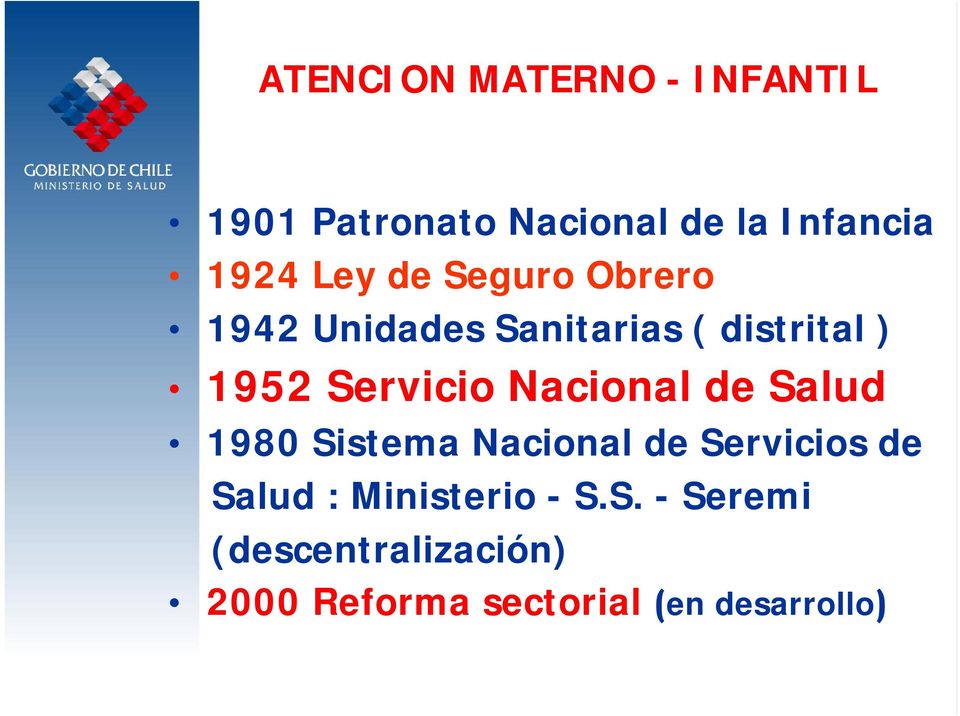Nacional de Salud 1980 Sistema Nacional de Servicios de Salud :