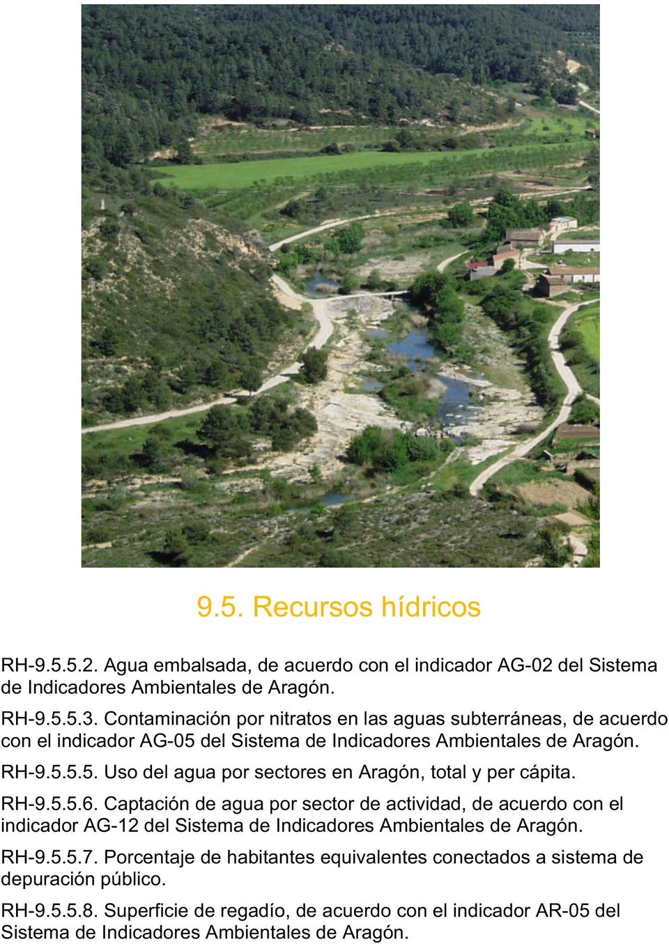 Uso del agua por sectores en Aragón, total y per cápita. 6.