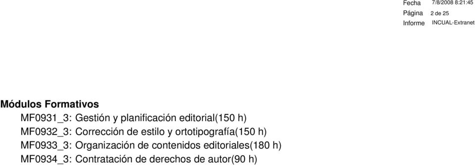 y ortotipografía(150 h) MF0933_3: Organización de contenidos