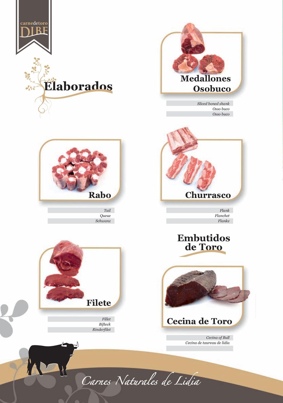 Flanke Embutidos de Toro Filete Fillet Bifteck Rinderfilet Cecina