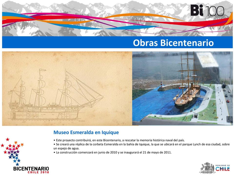 Se creará una réplica de la corbeta Esmeralda en la bahía de Iquique, la que se ubicará en