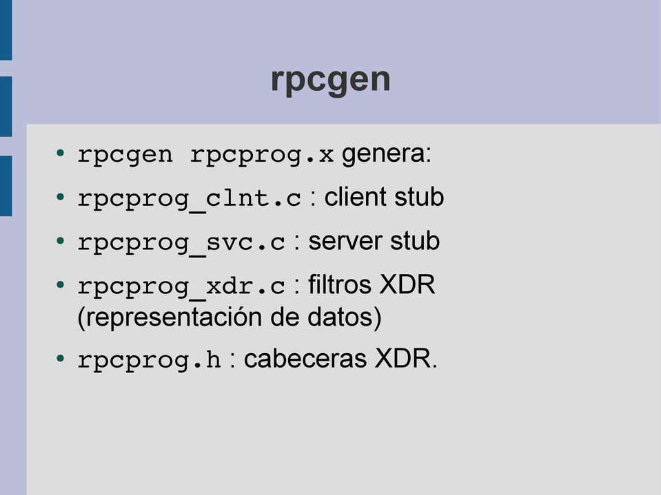 c : client stub rpcprog_svc.