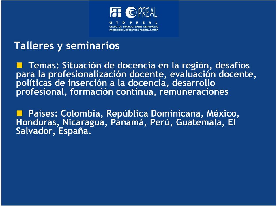 desarrollo profesional, formación continua, remuneraciones Países: Colombia,