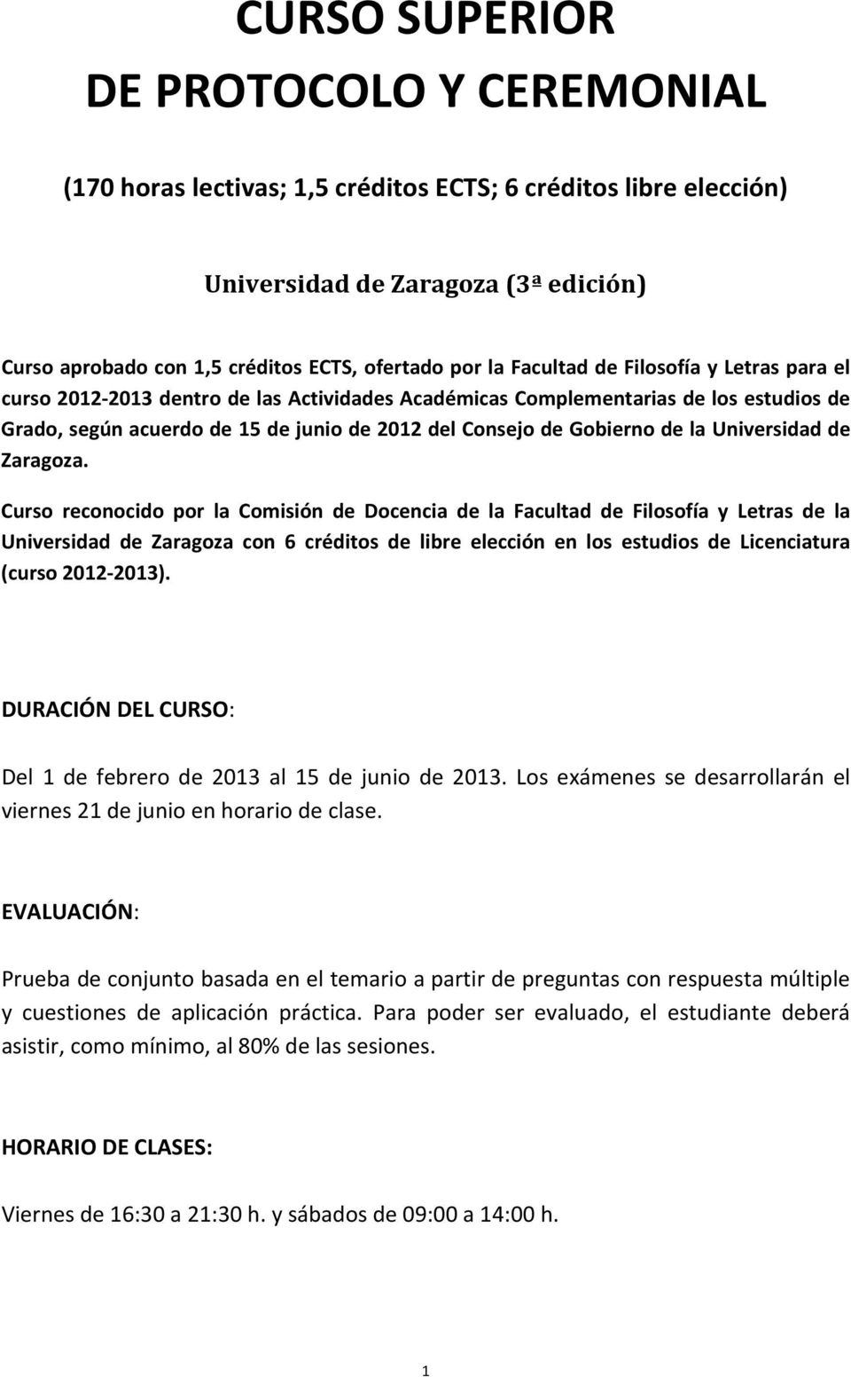 la Universidad de Zaragoza.
