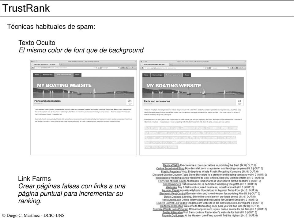 background Link Farms Crear páginas falsas