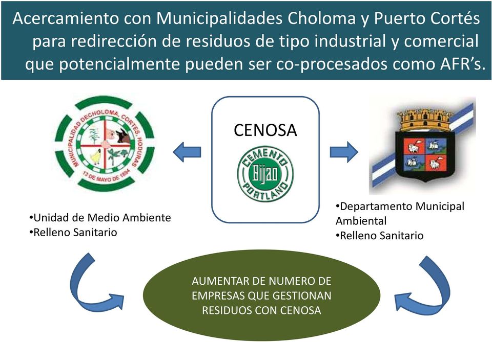 CENOSA CENOSA Unidad de Medio Ambiente Relleno Sanitario Departamento Municipal