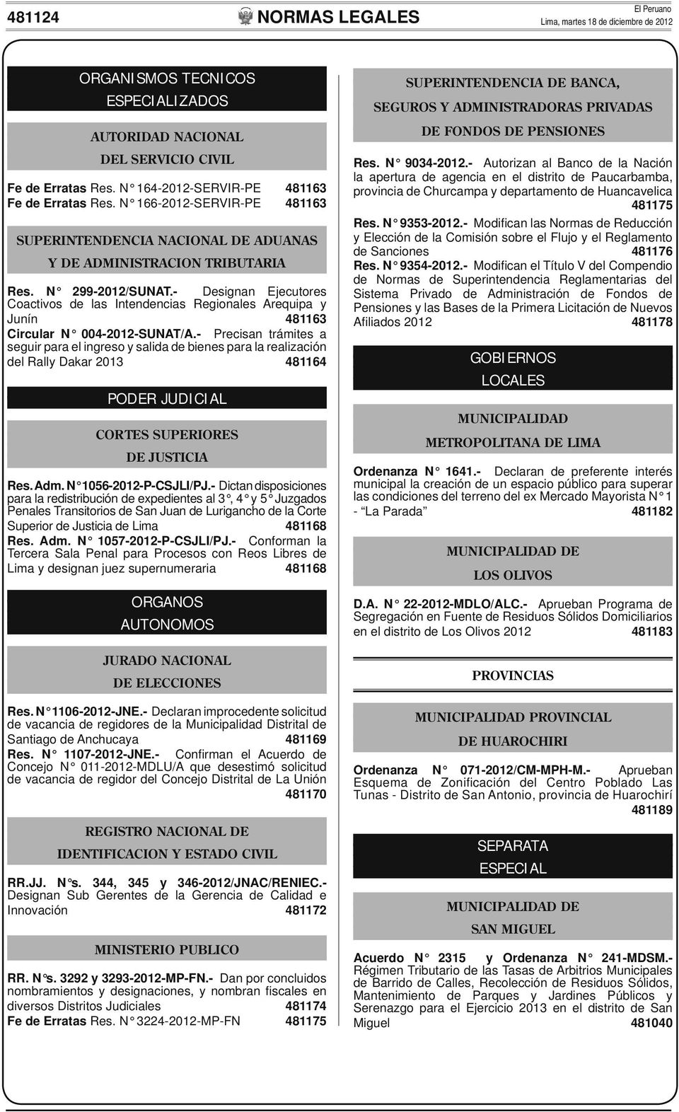 - Designan Ejecutores Coactivos de las Intendencias Regionales Arequipa y Junín 481163 Circular N 004-2012-SUNAT/A.