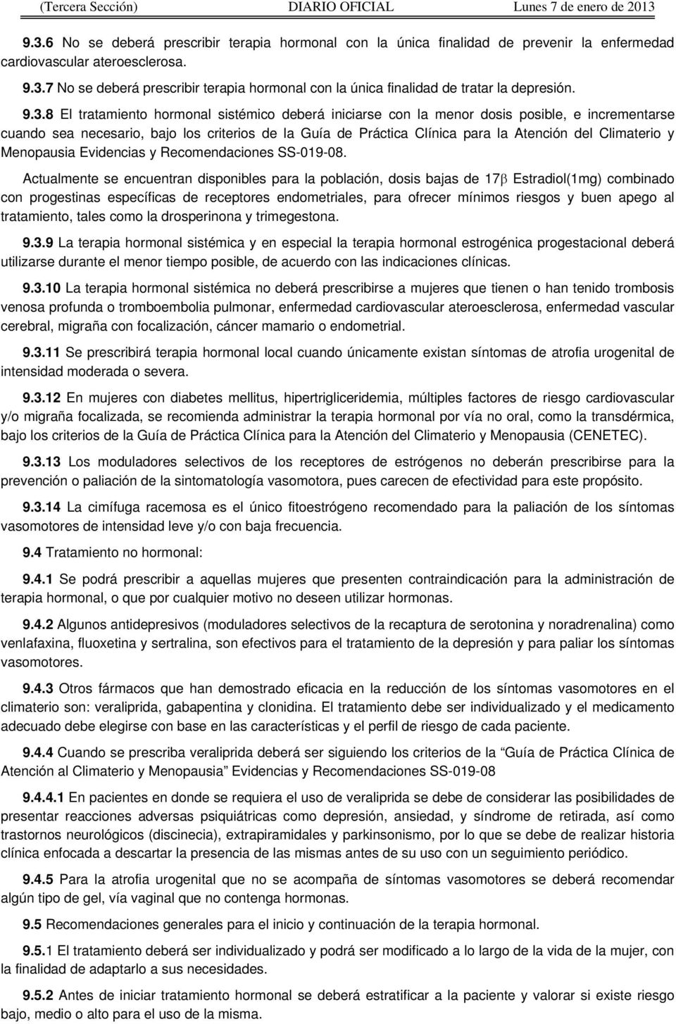 Climaterio y Menopausia Evidencias y Recomendaciones SS-019-08.