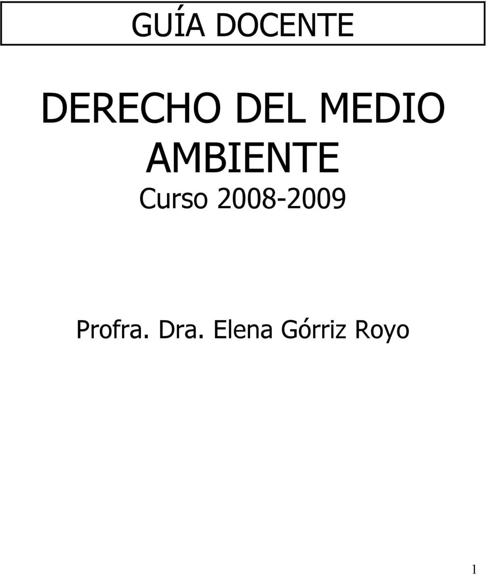 Curso 2008-2009