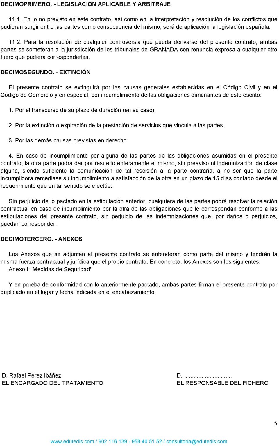 legislación española. 11.2.