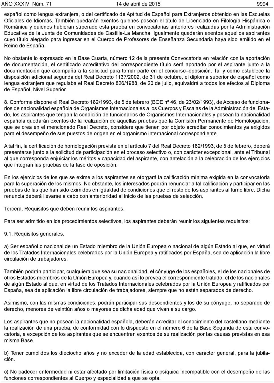 Educativa de la Junta de Comunidades de Castilla-La Mancha.