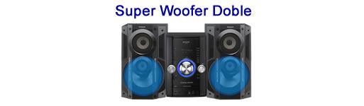 Página 2 de 5 Dos super woofers producen potentes sonidos y ricos en sonidos bajos. Disfrute de un excelente sonido en las fiestas con un gran grupo de personas.