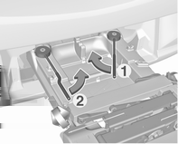 68 Portaobjetos Pulse la palanca de desbloqueo e inserte los alojamientos para las ruedas completamente, hasta el tope. Introduzca la cinta de sujeción y apriétela hacia abajo lo máximo posible.