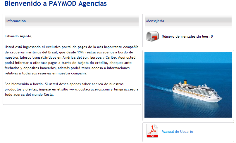PAYMOD Para acceder al modulo PayMod el usuario debe presionar la imagen de enlace que lleva el mismo nombre.