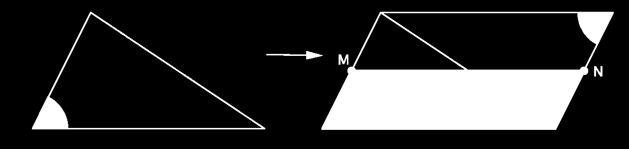 Tanto el mosaico generado por un triángulo como el mosaico generado por un cuadrilátero son realizaciones de un mismo tipo (el grupo de simetrías p, generado por dos traslaciones no paralelas y un