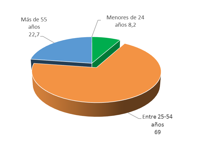 Gráfico 12. Distribución por grupos de edad de los propietarios de Micronegocios x).