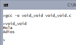 Ejemplos de funciones Función sin datos de entrada y sin dato de retorno #include <stdio.h> #include <stdlib.