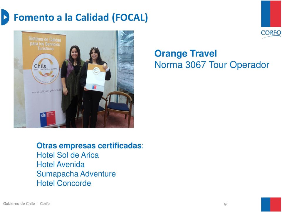 empresas certificadas: Hotel Sol de Arica