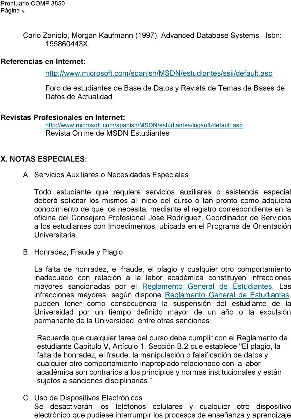 asp Revista Online de MSDN Estudiantes X. NOTAS ESPECIALES: A.