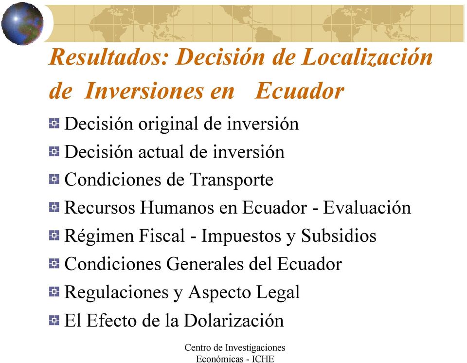 Recursos Humanos en Ecuador - Evaluación Régimen Fiscal - Impuestos y Subsidios
