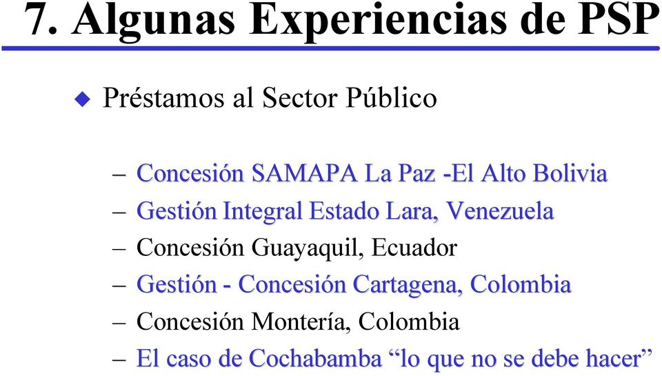 Concesión Guayaquil, Ecuador Gestión - Concesión Cartagena, Colombia