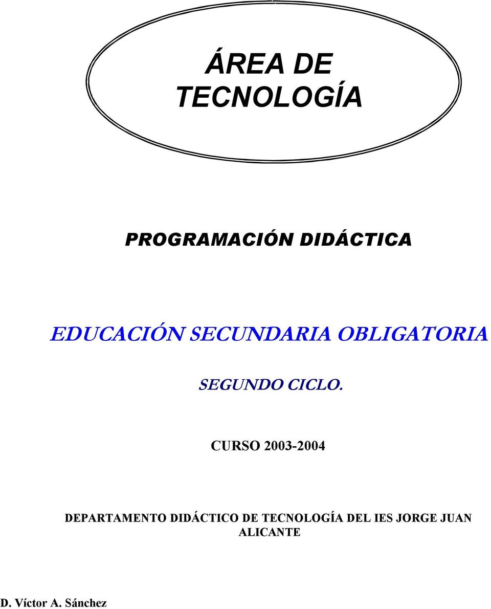 CURSO 2003-2004 DEPARTAMENTO DIDÁCTICO DE