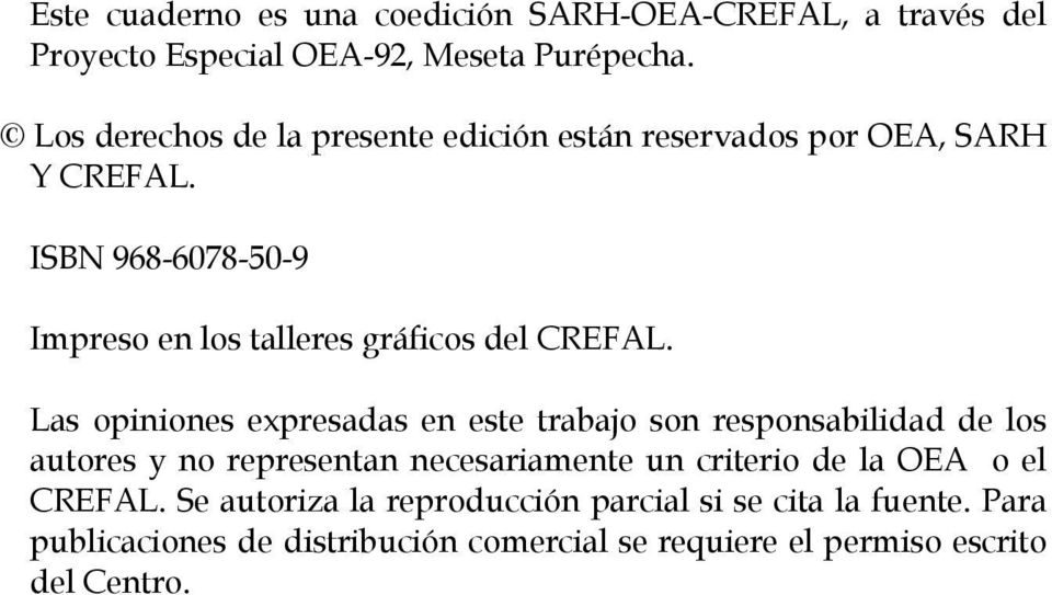 ISBN 968-6078-50-9 Impreso en los talleres gráficos del CREFAL.