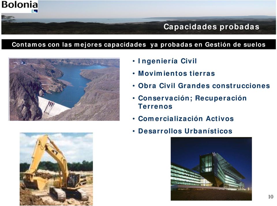 tierras Obra Civil Grandes construcciones Conservación;