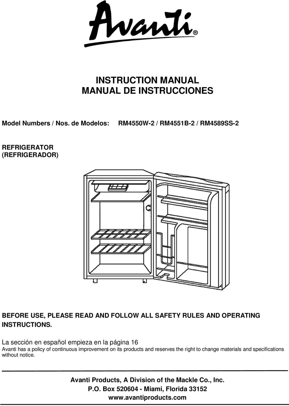 AND OPERATING INSTRUCTIONS.