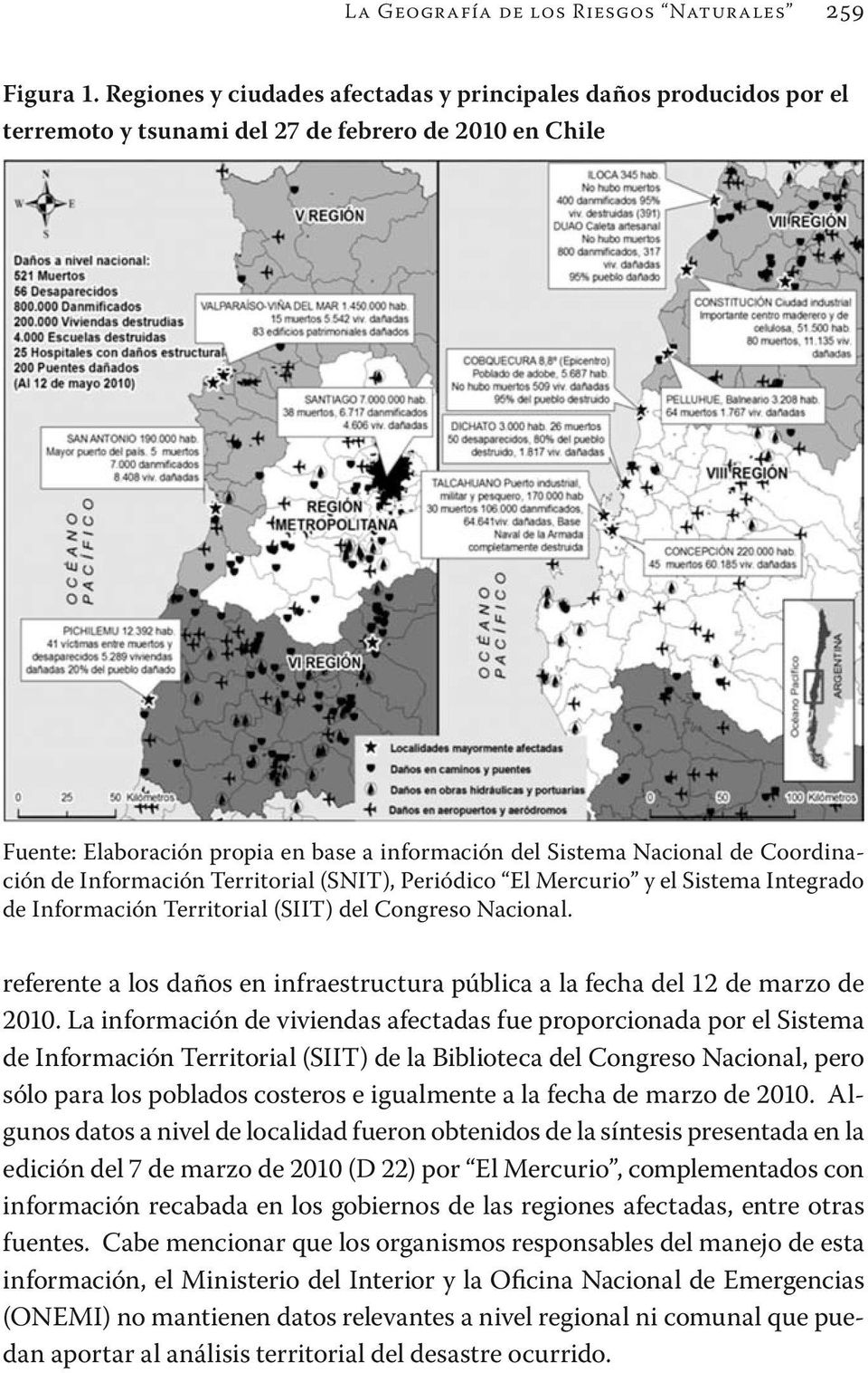 Coordinación de Información Territorial (SNIT), Periódico El Mercurio y el Sistema Integrado de Información Territorial (SIIT) del Congreso Nacional.