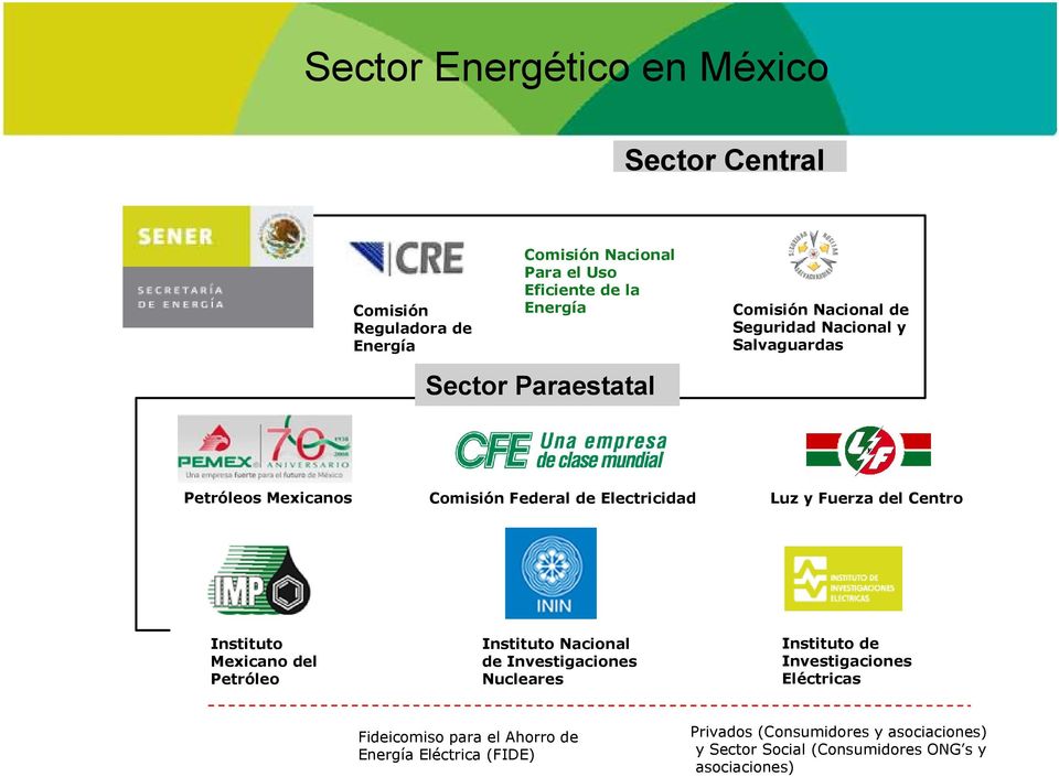del Centro Instituto Mexicano del Petróleo Instituto Nacional de Investigaciones Nucleares Instituto de Investigaciones Eléctricas