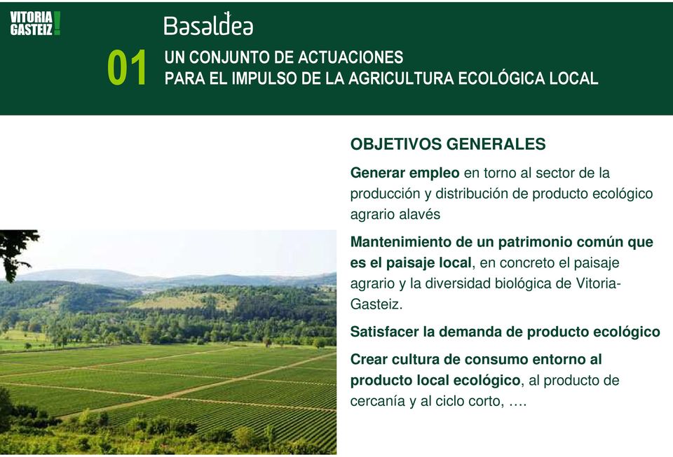 que es el paisaje local, en concreto el paisaje agrario y la diversidad biológica de Vitoria- Gasteiz.