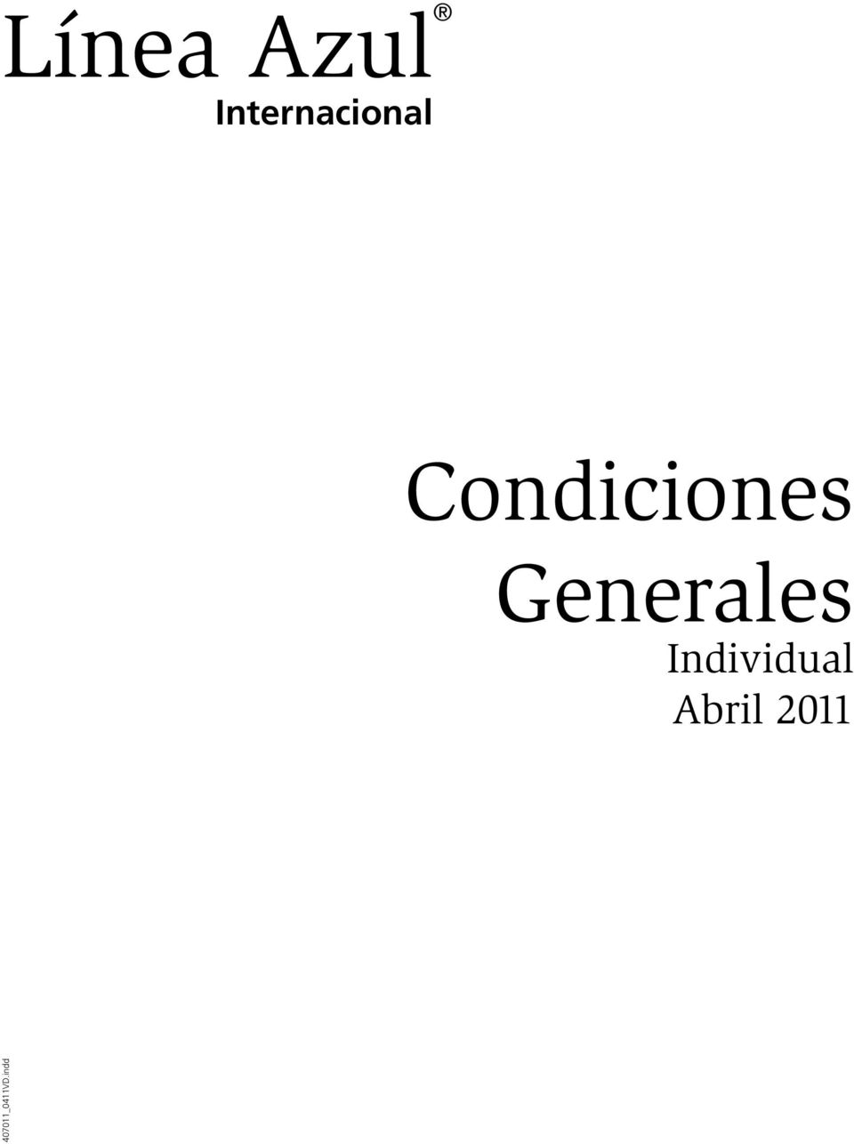 Condiciones Generales