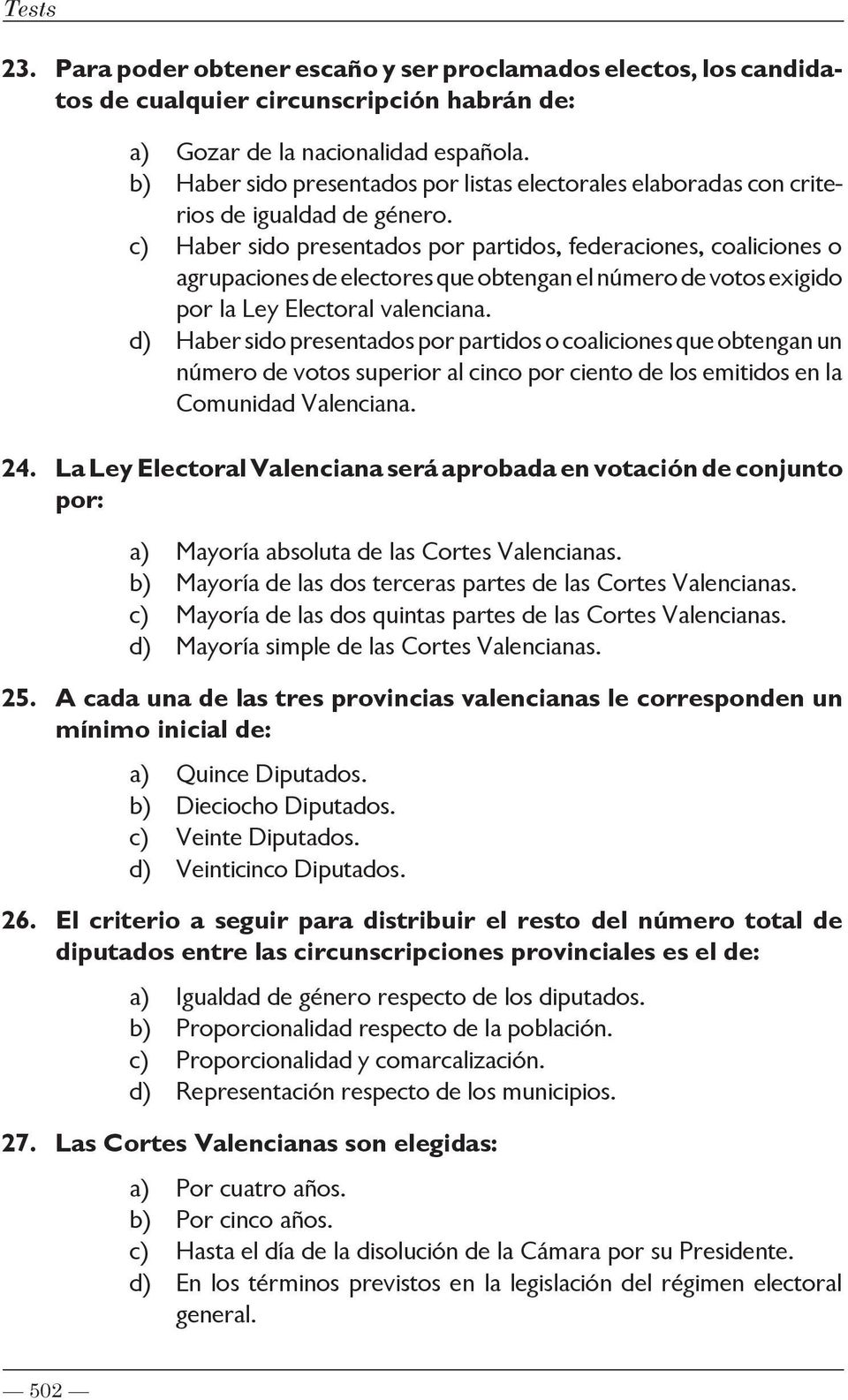 c) Haber sido presentados por partidos, federaciones, coaliciones o agrupaciones de electores que obtengan el número de votos exigido por la Ley Electoral valenciana.