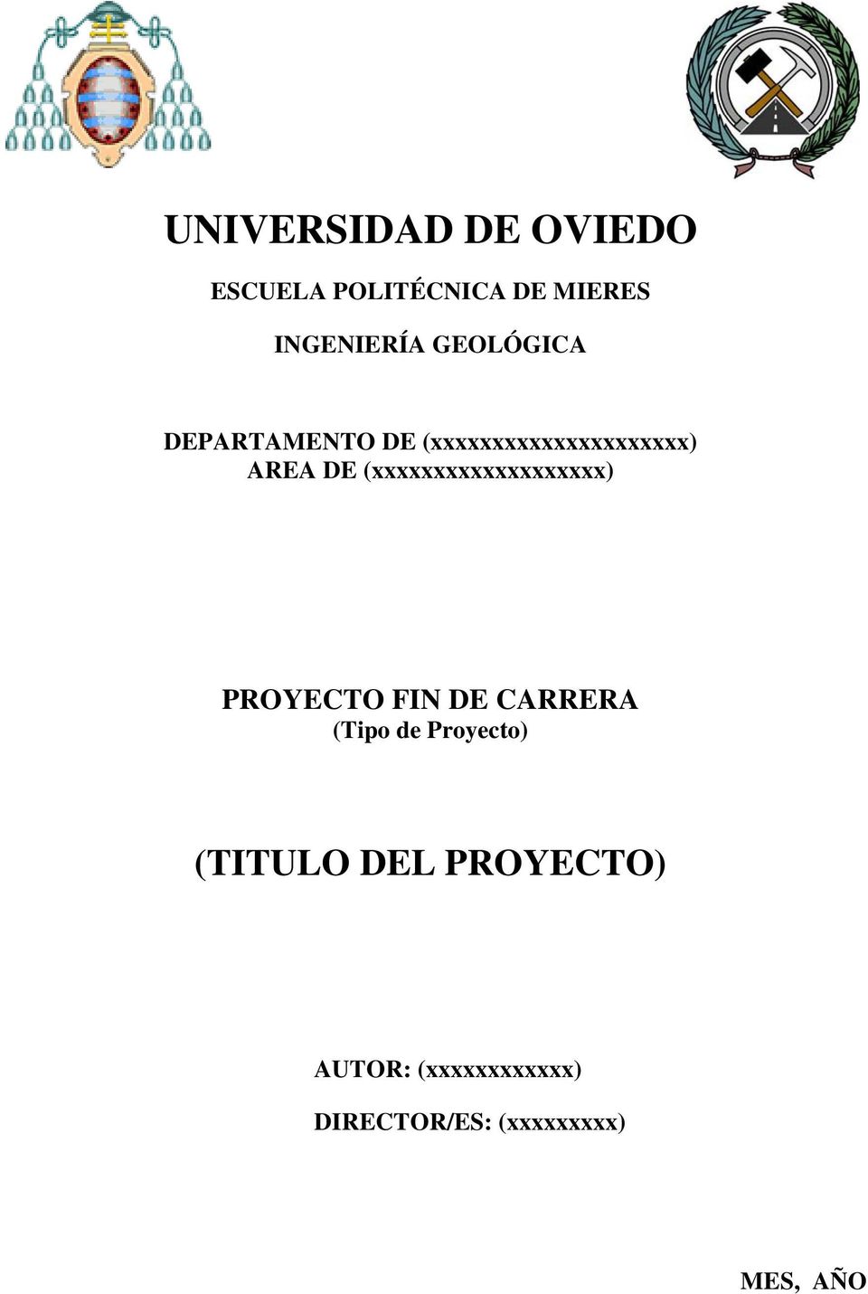 PROYECTO FIN DE CARRERA (Tipo de Proyecto) (TITULO DEL