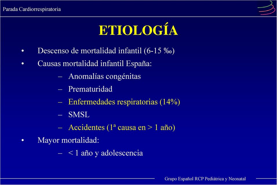 Prematuridad Enfermedades respiratorias (14%) SMSL