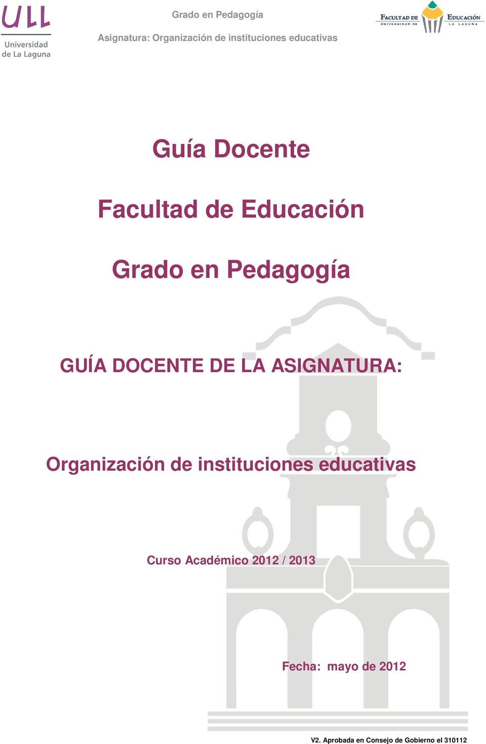 instituciones educativas Curso Académico 2012 / 2013