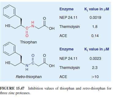 Inversión de grupos funcionales Generalmente usado en química de péptidos Similares valores de inhibición de