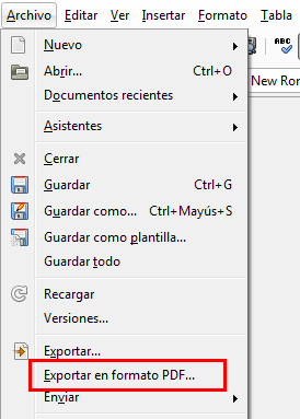 Figura 63. Texto alternativo para las imágenes en LibreOffice Writer. 4.3.6. Opciones de configuración LibreOffice Writer permite exportar directamente un archivo a PDF.