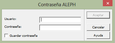 A. Ingresar al módulo de Catalogación de Aleph 1.